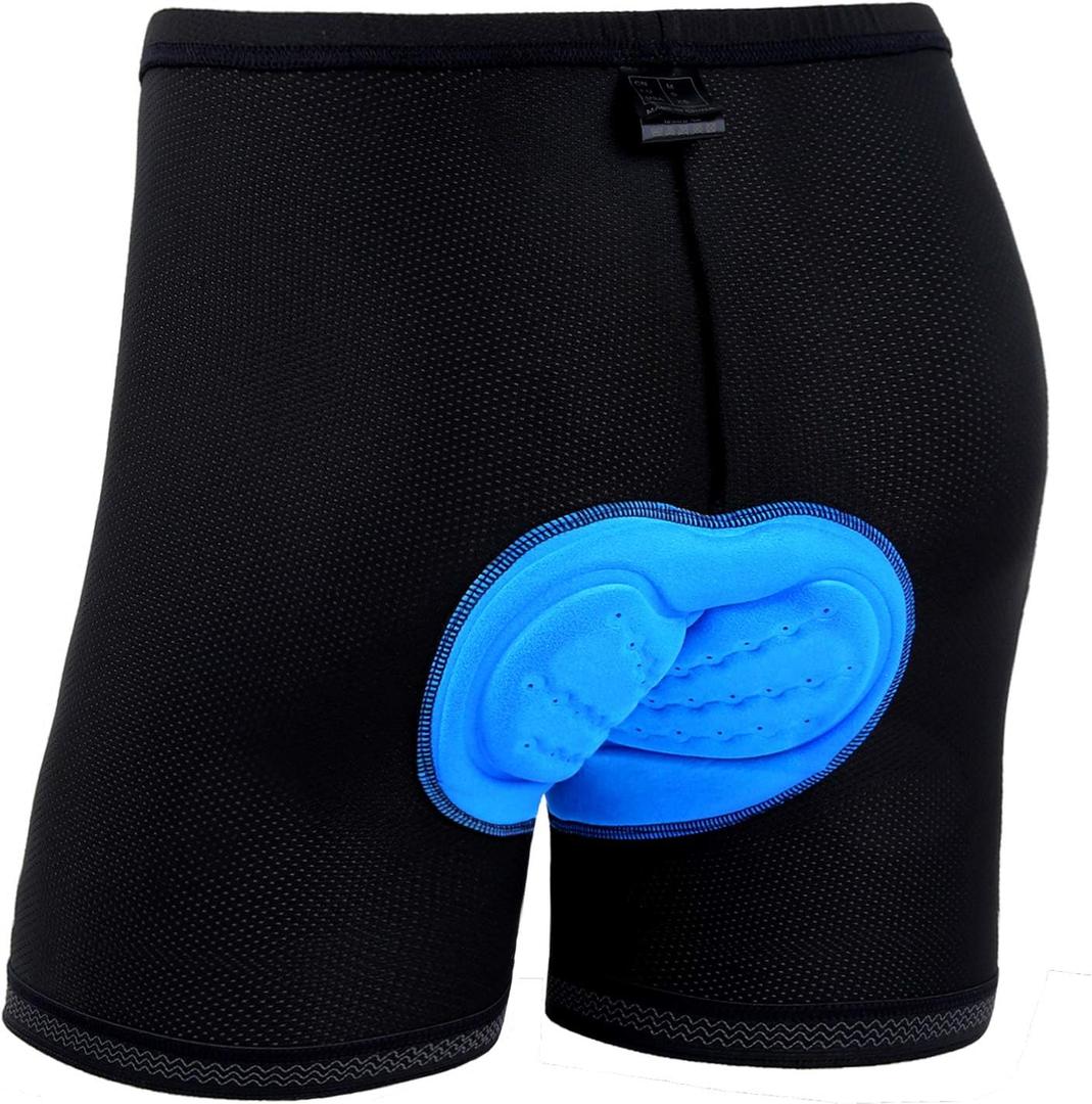 Ohuhu Padded Bike Shorts for Men 3D Padding Mens Cycling Biking Underwear (X-Large, Black)