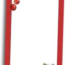 Red Bulbs Christmas Stationery Memo Paper - 80 Sheets of Half Sized (5 1/2" x 8 1/2") Christmas Letterhead for Winter & Holiday Events