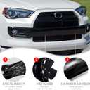 Front Grille Bumper Chrome Delete Vinyl Wrap Overlay fit for 2010-2024 Toyota 4Runner Accessories with Blackout Film Gloss Black Kits