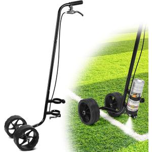 CAROD Striping Line Painting Wand, Striping Paint Sprayer Wand for Paint Stripe Ground, Sports Field, Parking Lot, Compatible with Professional Inverted Striping Paint T-tip Nozzle (Dual wheel, Black)