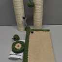 MECOOL 34 Tall Cat Scratching Post Premium Basics Kitten Scratcher Sisal Scratch Posts Trees with Hanging Ball for Indoor Cats (34 inches for Adult Cats, Cactus Green)