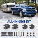 Lonffery Trailer Leaf Spring Hanger Kit for 1-3/4" Double Eye Springs, Single Axle 20007000 lbs, Trailer Suspension & Shackle Hardware Kit