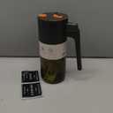 Upgrade 2 in 1 Oil Sprayer for Cooking, 17oz Light-Blocking Glass Olive Oil Dispenser Bottle for Kitchen, Food-Grade Oil Mister with 8 Stickers for Salad, Frying (Green Bottle-Black Gap)