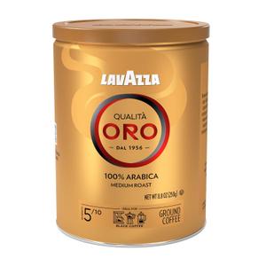Lavazza Qualit Oro Ground Coffee, Medium Roast, 100% Arabica, 8.8 oz Tin (Pack of 4)