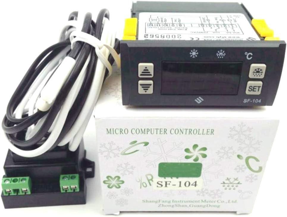 MXBAOHENG Thermostat Temperature Controller SF-104 Digital Display Temperature Regulator 110V Evaporator Fan Controller Defrost Heating Wire Controller