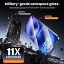 3-Pack for iPhone 16 Plus/15 Plus Screen Protector, 9H+ Tempered Glass, Scratch & Drop Resistant, Smooth & Clear, Easy Installation, Case Friendly, Full Coverage