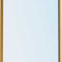 Gold Bathroom Mirror for Wall, 22 x 30 Inch Metal Framed Rounded Rectangle Vanity Mirror Modern Farmhouse, 1/4-inch Shatterproof Glass | Ultra-Flush Hanging
