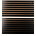 Slat Wall Paneling for Retail Display 2 Pack 4'x2', Black MDF Slatwall Panel for Garage Organizer Shiplap Wall Paneling,Slat Board Garage Slatted Storage Systems, Easy Install