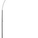 Adesso Arc Floor Lamp with Marble Base, Brushed Steel Lampshade 3-Way Adjustable Brightness, Lamp for Bedroom, Living Room, and House Dcor, 78 x 12.5