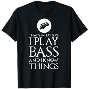 I Play Bass Funny Bass Guitar Gift T-Shirt Kids Medium