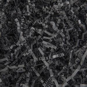 Caleihd Crinkle Cut Paper Shred Packing Grass Cushion Paper Streamer for Christmas Wedding Birthday Bridesmaid Engagement Craft Gift Boxes Bags Basket Filler Decoration 4.5oz Black