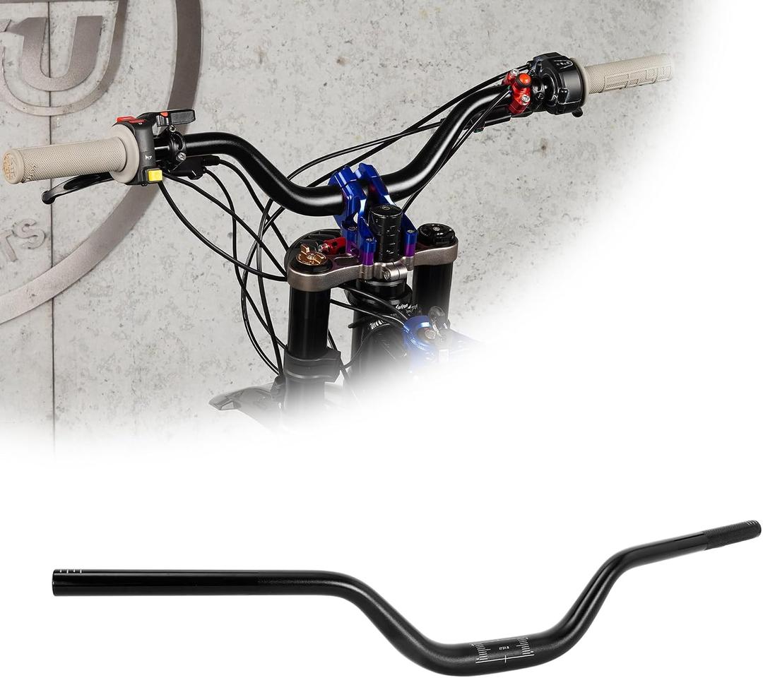 RUTU Handlebars for Surron Mid Riser,31.8mm Thickened Dirt Bike Handlebar 6061 Aluminum with Reducing Craft Fits Surron Light Bee Talaria Sting Electirc Motorcycle-Black