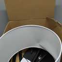 GLOBE Electric 67525 Avellino 66" Floor Lamp, Matte Black, White Linen Shade, Stepless Rotary Dimmer Switch on Socket