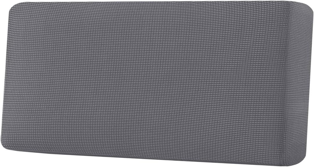 H.VERSAILTEX Super Stretch Individual Seat Cushion Covers Sofa Covers Couch Cushion Covers Slipcover Sets Thick Jacquard Textured Twill Fabric (1 Piece Sofa Cushion Cover, Grey)