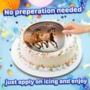 7.5x Inch Edible Cake Toppers Horse Themed Birthday Party Collection of Edible Cake Decorations