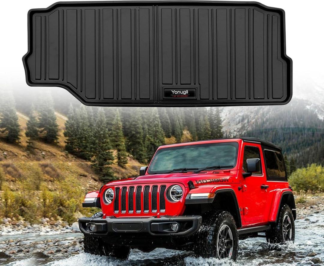 Custom for 2018-2026 Jeep Wrangler JL 2 Door Cargo Mats Trunk Liner All Weather TPE Protection Mat Accessories (for 2018-2026 Jeep Wrangler JL 2 Door)