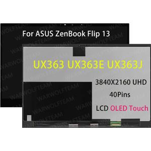 Replacement for ASUS ZenBook Flip 13 UX363 UX363E UX363EA UX363J UX363JA 13.3inch OLED LCD Display Touch Screen Digitizer Assembly(Non-Bezel) (3840X2160 4K OLED)