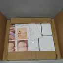 4 Pack Buffet Risers Foldable High Load-Bearing Food Display Risers for Buffet Table, Cylinder Cake & Dessert Stands for Weddings Party Catering Home Cupcake Stand Display with Clear Acrylic Tops