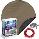 Winter Swimming Pool Cover for 28 ft Aboveground Round Pool Size, Secure Choice Series, Solid Material, Color - Sandstone Tan, Pool Cover Choice 5728-4CHOICE