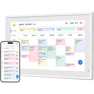 Dragon Touch 21.5" Digital Calendar Chore Chart  1080P Full HD Interactive Touchscreen, Smart Family Planner, Hearth Display Digital Calendar Wall & Desk Mountable for Seamless Scheduling