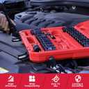 1/2" Drive Socket Wrench Set: 25-Piece SAE & Metric Impact Socket Ratchet Wrench Tool Set Socket Assortment with Storage Box for Repair Mechanic Garage