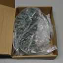 Jexine 4 Pcs Hanging Planters with Artificial Eucalyptus Metal Hanging Vase Indoor Plants Holder Modern Geometric Boho Bathroom Wall Decor for Living Room Home Office(Black)