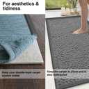 Flexible Carpet Edge Trim Self-Adhesive Waterproof Cuttable Safety Edging for Thick Rugs &Mats, Peel & Stick Floor Transition Strip, For High-Traffic Areas (Fits Thick Carpets Up to 15mm,Black-20Ft)
