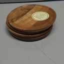 Samhita Acacia Wood Round Wood Plates Set of 4, Easy Cleaning & Lightweight for Dishes Snack, Dessert.(7" x 7" x 1")