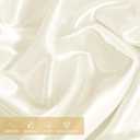 12 Pack Ivory Satin Tablecloth, 120 Inch Round Silky Satin Table Cloth, Bright Silk Tablecloth Smooth Fabric Table Covers Overlay Silky Tables Decoration for Wedding Party Banquet Birthday