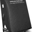 RAYMACE Padded Stroller Travel Bag for Airplane with Wheels Fits to UPPAbaby Vista V2 V3, Cruz V2 V3,Travel Safe Protection Storage Bag, Patterned Design, Black