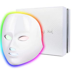 LOUDYKACA Led Face Mask Light Therapy, Red Light Therapy for Face, 7-1 Colors LED Facial Skin Care Mask