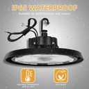 RMC 2 Pack UFO LED High Bay Light 150W 24000LM, 3 CCT Switchable (3500K/4000K/5000K), 0-10V Dimmable, 120-277V, ETL Listed, Commercial LED Shop Lights for Warehouse, Workshop, Barn, Factory
