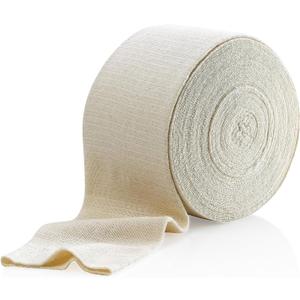 Elastic Tubular Support Bandage Size F, 10M Box - Natural Color (4" x 33 Feet) for Large Knee Support Bandage -Medium to Large Thigh, Cotton Spandex