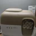 PetSnowy Self-Cleaning Automatic Cat Litter Box with Odor Control TiO2 System, Robot Litter Box with Auto-Packing, App Control, Large Cats & Multiple Cats (2026 Premium Version) (Brown)