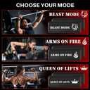 2 x TECEUM Lifting Straps for Weightlifting Gym Strength Training - Wrist Straps with Neoprene Padded Cotton - Men & Women  Ideal for Powerlifting, Bodybuilding & Deadlifts (18" - Beast Mode, Brown)