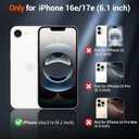 SUPFINE Magnetic for iPhone 17e Case/iPhone 16e Case 2025 (Compatible with MagSafe)(Military Grade Drop Protection) Slim Translucent Matte Shockproof with Anti-Fingerprint Phone Case,Dark Purple