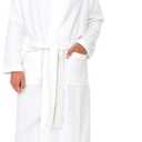TowelSelections Mens Robe Cotton Terry Cloth Bathrobe Soft Towel Bath Robe for Men XS to 3X (White), Size M/L