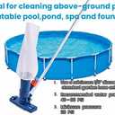 Upgraded Swimming Pool Spa Jet Vacuum Cleaner with Brush & 56" Pole,for Above Ground/Inflatable Pool,Hot Tub,Pond, Spa, Lake and Fountain