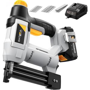 20V Nail Gun Battery Powered, 18 GA 2-in-1 Cordless Brad Nailer Stapler with 2.0Ah Battery, 800 Nails(Up to 1-1/4") and 200 Staples, Electric Nail Gun for Upholstery, Woodworking & Home Improvement