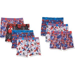 Spider-Man boys Boxer Brief Multipacks With Multiple Print Choices in Sizes 4, 6, 8, 10, and 12