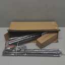 Double Curtain Rod 66 to 120 inches, 1 inch Diameter Heavy-Duty Adjustable Double Curtain Rod set with Decorative Finials and Sturdy Bracket-for Bedroom & Living room-Easy to Install,Weathered White