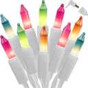 WATERGLIDE Easter String Lights, Christmas Lights, 100 Count 20 FT White Wire Mini Pastel Fairy Light, 120V UL Certified for Patio Wreath Garland Garden Outdoor Indoor Decoration, Multicolor