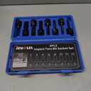 8PCS Torx Star 6 Point Impact Bit Socket Set, T30 T40 T45 T50 T55 T60 T70 T80 1/2-Inch Impact Drive Allen Socket Kit, Cr-Mo Steel Socket Remover Hand Repair Tool