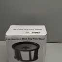 Twinsing 1.6 Gallon Dog Water Bowl, 6.5L/220oz Stainless Steel No Spill Water Bowls for Large Dogs, Super Large Capacity Splash Proof Pet Slow Drinking Water Bowl with Anti-Slip Mat for Mess Drinkers (Green)