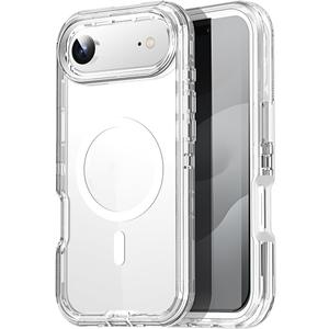 AICase for iPhone Air Case Clear Compatible with MagSafe 3 in 1 Heavy Duty Drop Protection Full Body Rugged Shockproof/Dust Proof 3-Layer Military Protective Tough Durable Cover 6.5"_1
