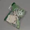 Silicone Bottle Brush Set with Stand, 360 Rotating Bottle Cleaning Brush Cleaner Set, Long Handle 3 in 1 Multipurpose Silicone Baby Bottle Straw Cleaner Brush (Green)