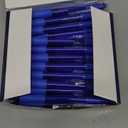 Volcanics Retractable Clicker Erasable Gel Pens - 0.7mm Ball Point, Heat Erase with Built-in Eraser, 36 Pack Blue