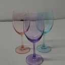 Lily's Home Unbreakable Acrylic Wine Glasses, Made of Shatterproof Tritan Plastic and Ideal for Indoor and Outdoor Use, Reusable (Multi - Light) - 20 oz each, Set of 3