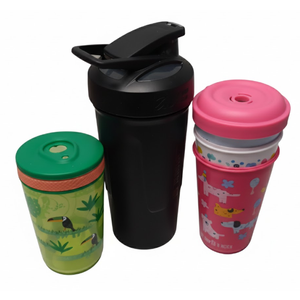 5 cup black green Pink