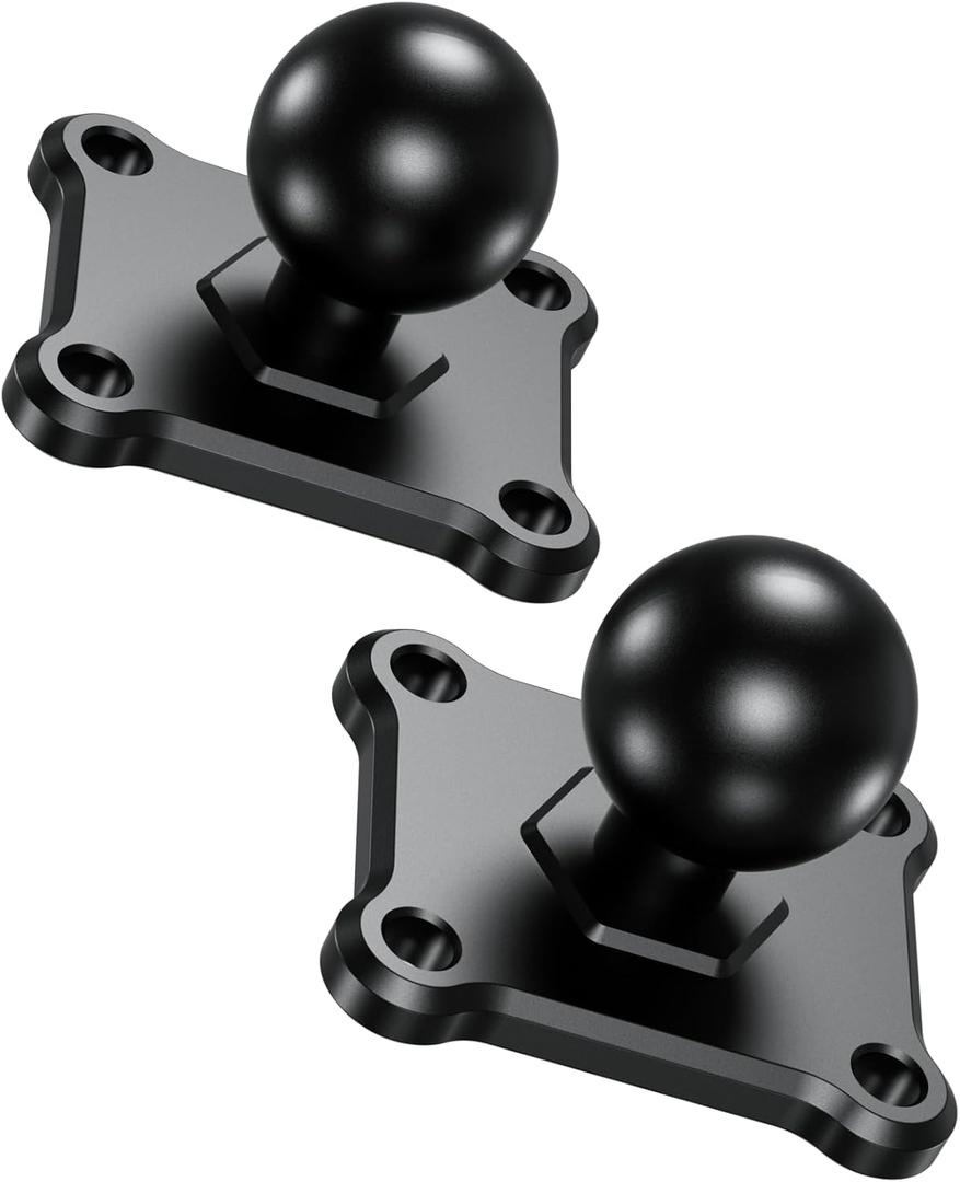 BRCOVAN 2 PCS, 1'' Ball Mount Base with Aluminum Alloy 4-Hole AMPS Square Plate, Compatible with RAM Mounts B Size 1 Inch Ball Double Socket Arm